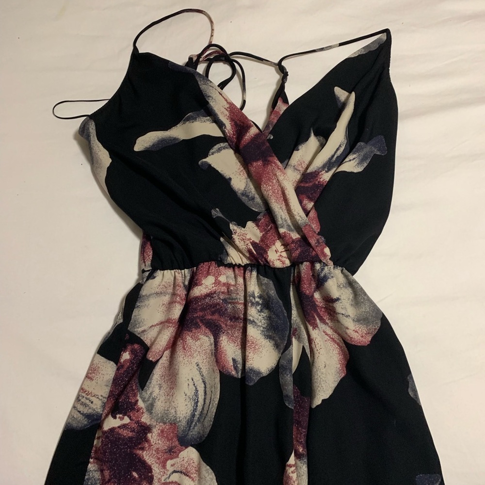 Black Floral Romper